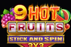 9 Hot Fruits Stick and Spin 3x3
