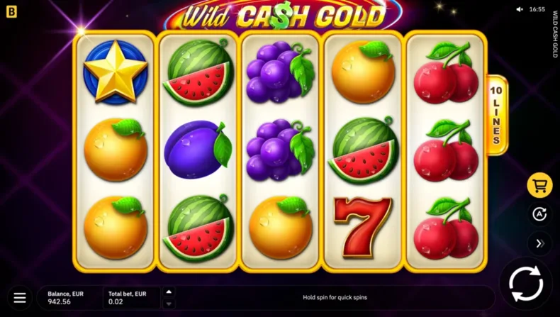 Wild Cash Gold Base Gameplay