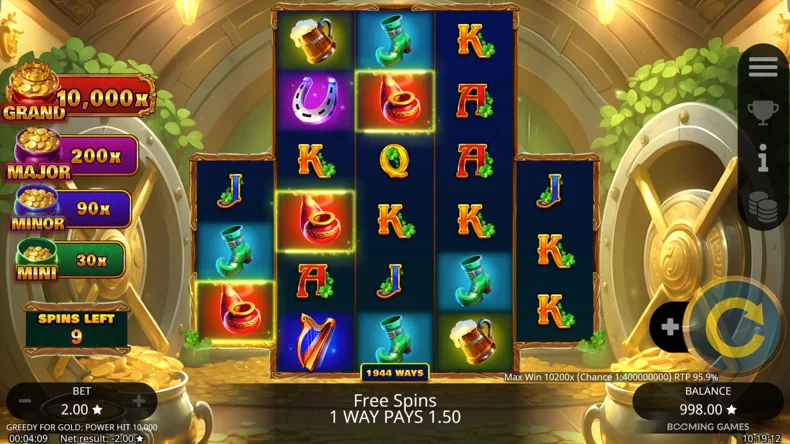 Greedy for Gold Power Hit 10000 Expanded Free Spins
