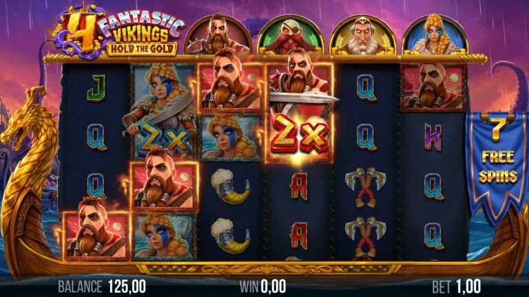 4 Fantastic Vikings Hold the Gold Viking Free Spins