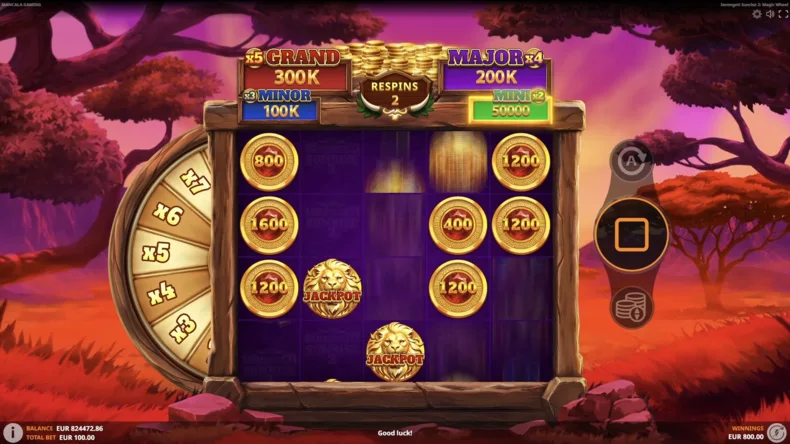Serengeti Sunrise 2 Magic Wheel Jackpot Game