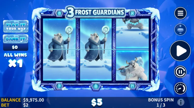 3 Frost Guardians Bonus Spins