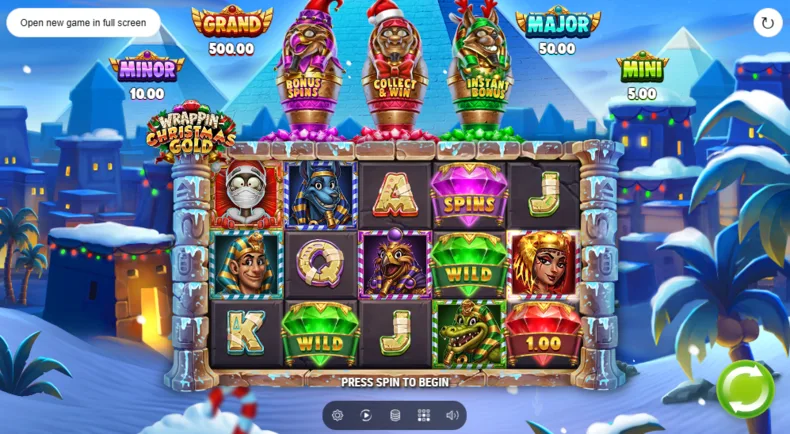 Wrappin Christmas Gold Base Gameplay