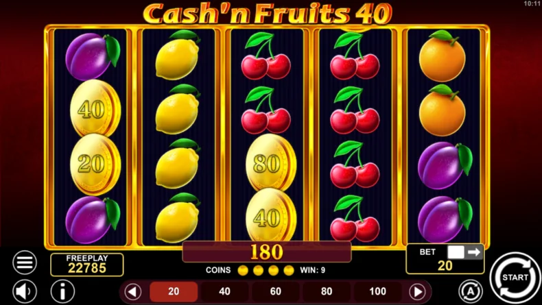 Cash'n Fruits 40 Coin Win