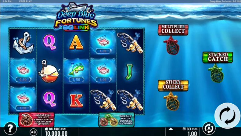 Deep Blue Fortunes Base Gameplay