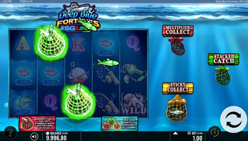 Deep Blue Fortunes Stacked Catch