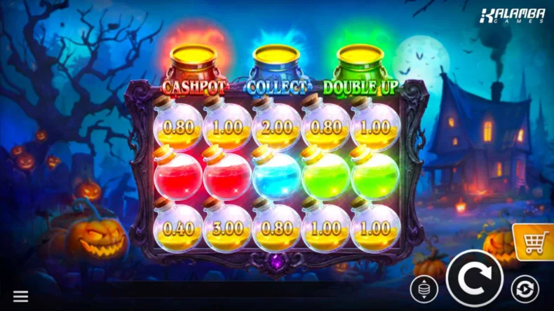 3 Haunted Cauldrons Cashpot, Collect and Double Up