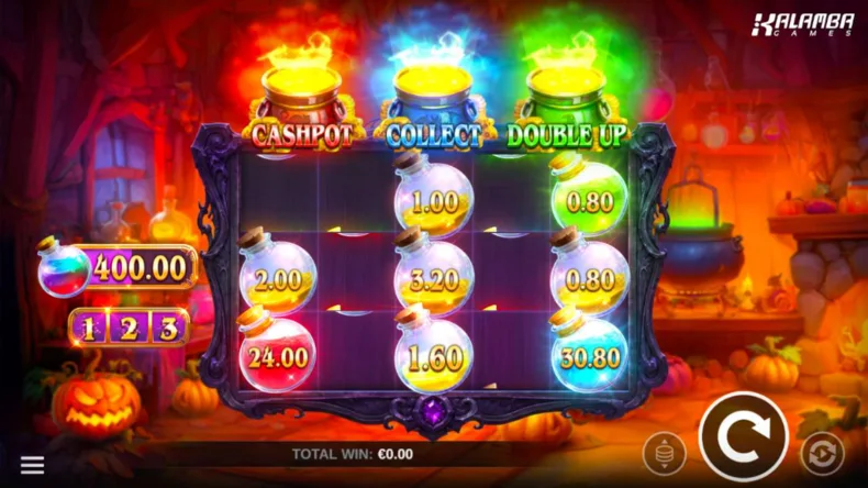 3 Haunted Cauldrons Hold and Win Bonus