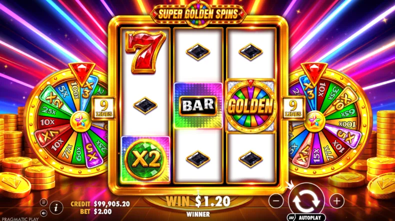 Super Golden Spins Multiplier Gameplay