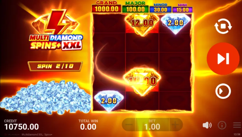 Multidiamond XXL Spins+ Bonus Game