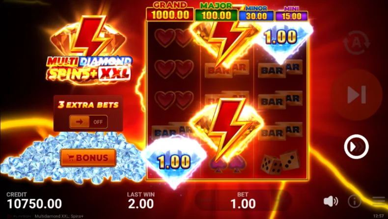 Multidiamond XXL Spins+ MULTIDIAMOND Feature