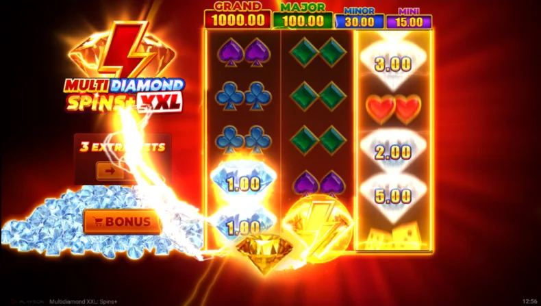 Multidiamond XXL Spins+ Pile of Diamonds