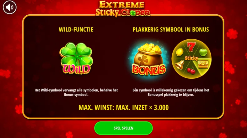 Extreme Sticky Clover Wild and Sticky Symbols