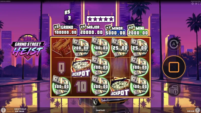 Grand Street Heist Respin Bonus Game